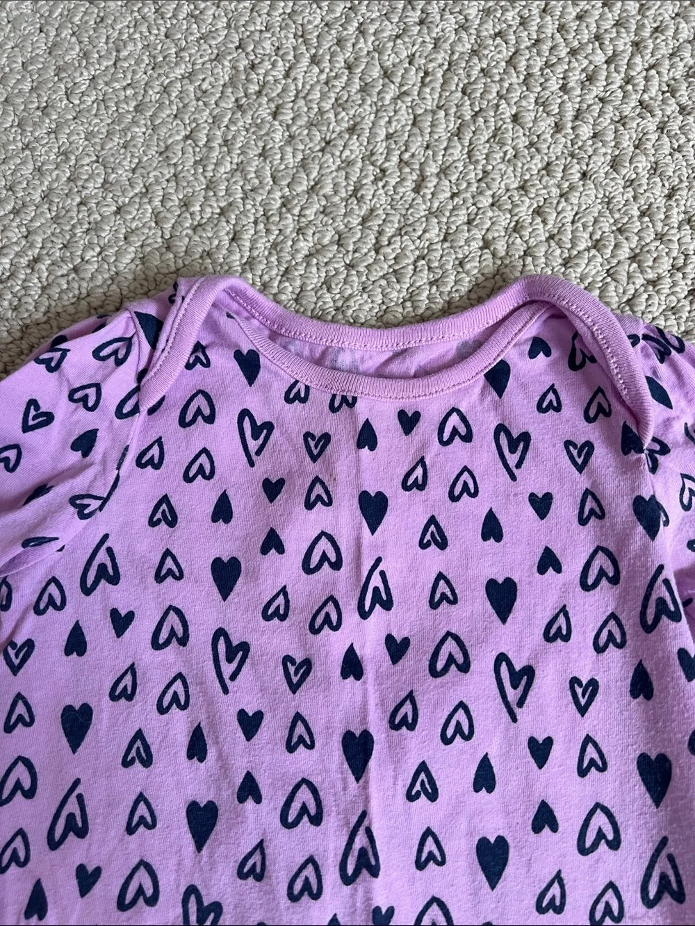 BabyGAP Girls' Pink Heart-Print One-Piece Romper